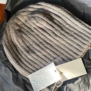 Gray Ribbed Knit Beanie men and girls